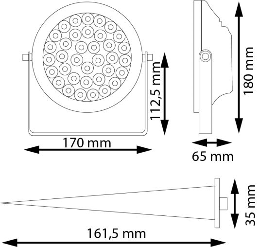 1-4 RGBWW Wifi LED Tuinspots set met afstandsbediening 25 watt