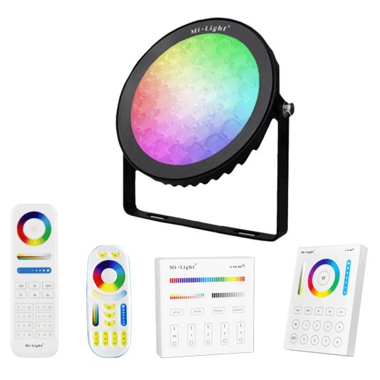 1-4 RGBWW Wifi LED Tuinspots set met afstandsbediening 25 watt