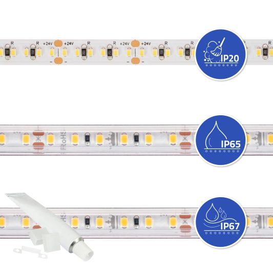 1 Meter LED Streifen Neutralweiß | Komplettset |PRO 240 LEDs p/Meter