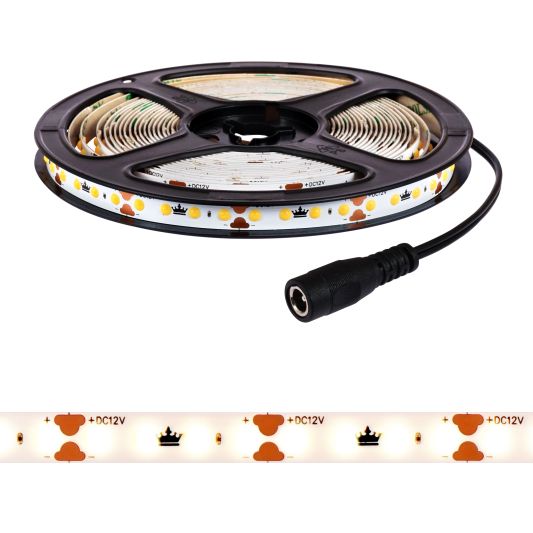 1 Meter LED Streifen Warmweiß Komplettset - Basic - 128 leds p/m