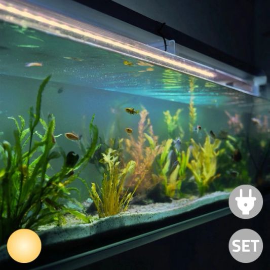 10 bis 50 cm Warmweiß komplettes Set Aquarium LED Streifen
