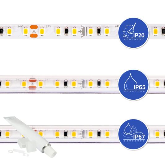 10 Meter - 1200 Led's komplettes LED Streifen Set Warmweiß