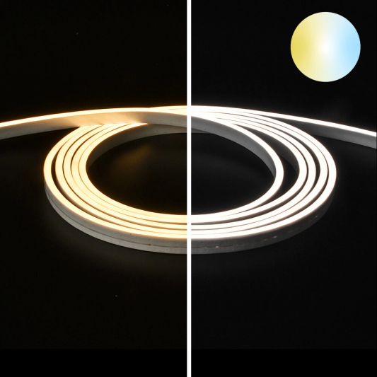 10 Meter Neon LED Flex Dual White Midi gerade - Einzelner Streifen