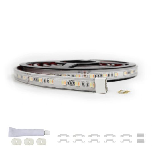 10 Meter RGBWW LED Streifen für Außen komplettes Set