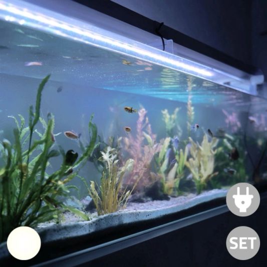 100 bis 150 cm Neutralweiß komplettes Set Aquarium LED Streifen