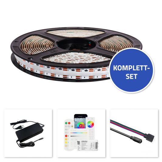 11 Meter RGB Led Streifen COB mit 840 Leds p/m - komplettes Set