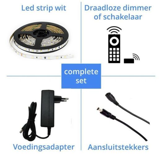 12 Meter - 720 Led's komplettes LED Streifen Set Neutralweiß