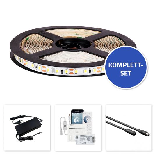 12 Meter LED Streifen Warmweiß Pro - komplettes Set