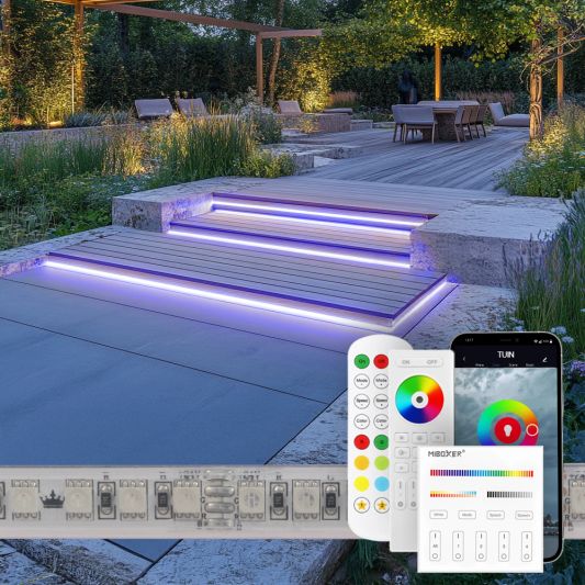 12 Meter RGB LED Streifen für Außen komplettes Set