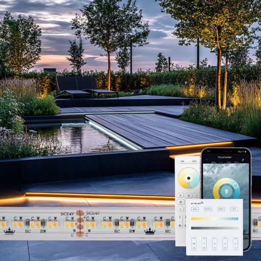 13 Meter Dual White LED Streifen für Außen komplettes Set