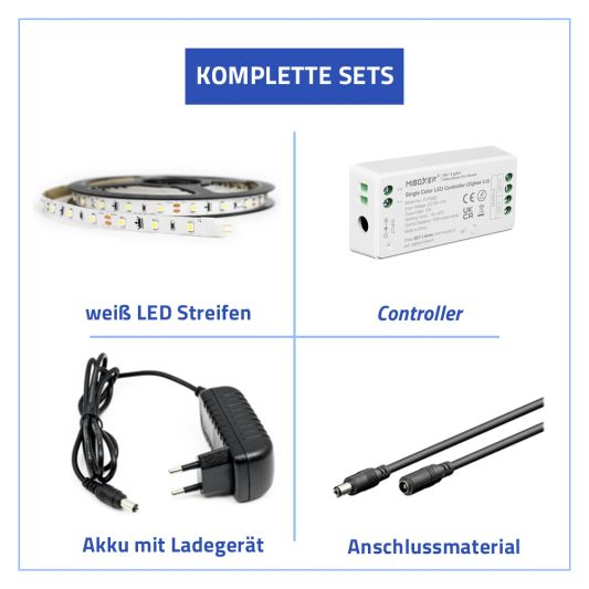 14 Meter komplettes weißes LED -Streifen mit Zigbee -Steuerung