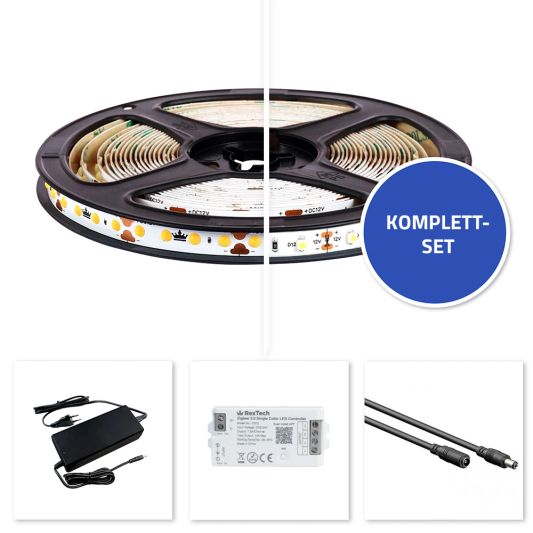 15 Meter komplettes weißer LED -Streifen mit Zigbee -Steuerung