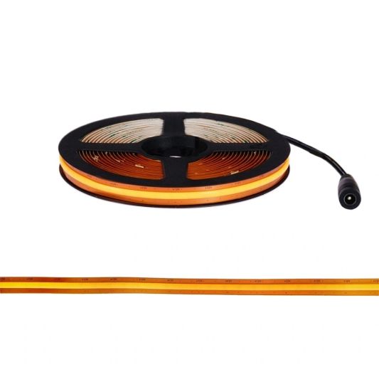 15 Meter warmweißer LED-Streifen COB mit 600 LEDs p/m - Komplettset