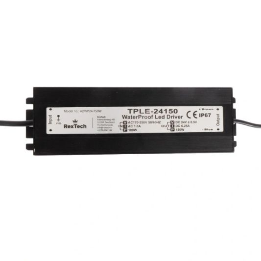 150 Watt - 24V / 6.25A wasserdichter Adapter für LED Streifen