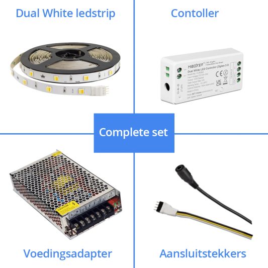 16 Meter komplette Set Dual White LED -Streifen mit Zigbee -Steuerung