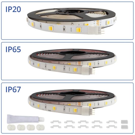 16 Meter Dual White LED Streifen komplettes Set - Basic 960 Led's