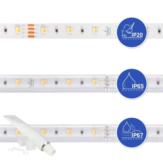 16 Meter komplette Set Dual White LED -Streifen mit Zigbee -Steuerung