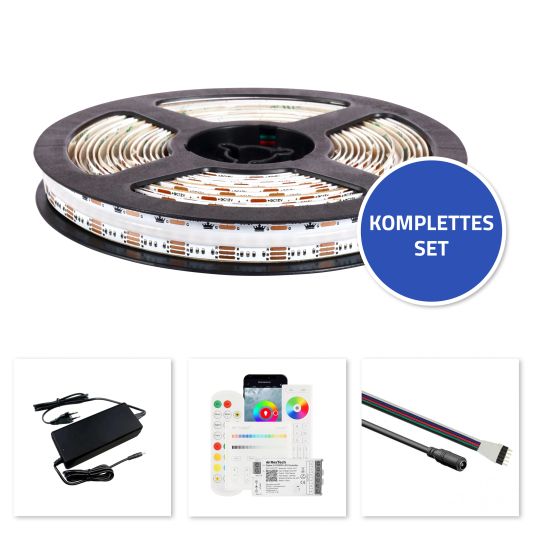 16 Meter RGBW LED Streifen Komplettset - Prime 896 LEDs P/M.