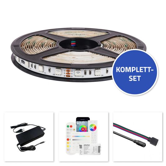 17 Meter RGB LED Streifen komplettes Set - 1020 Led's