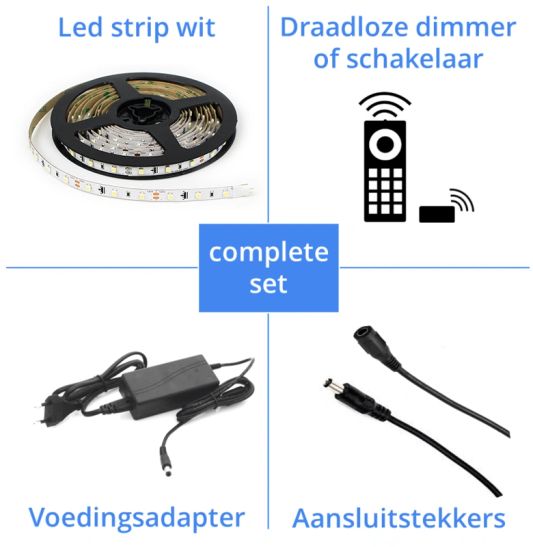 18 Meter - 1080 Led's komplettes LED Streifen Set Neutralweiß
