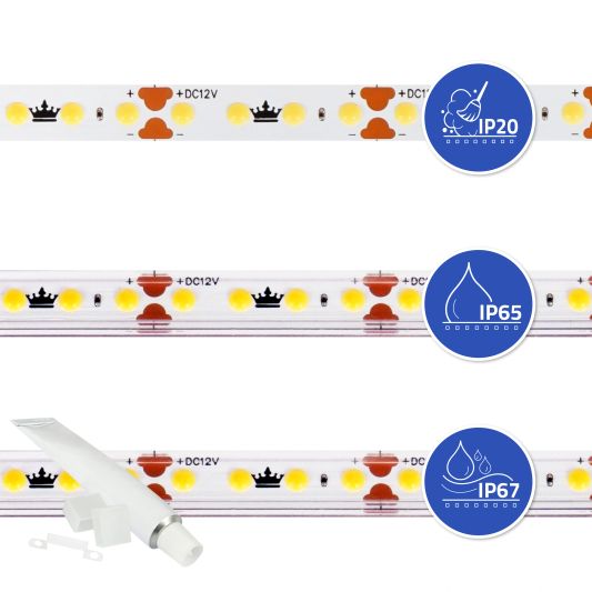 18 Meter LED Streifen Warmweiß komplettes Set - Basic 1080 Led's