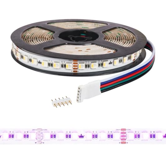 19 Meter RGBW LED Streifen komplettes Set - Pro 96 Led's pro Meter - Multicolor mit Warmweiß