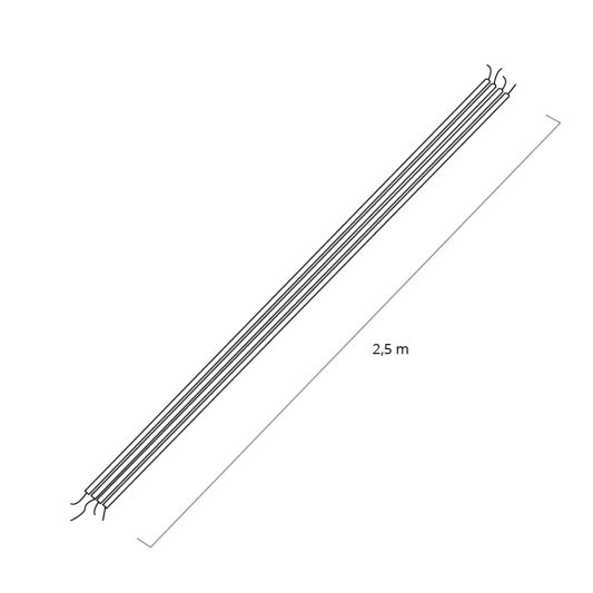 2,5 Meter loses RGB Kabel