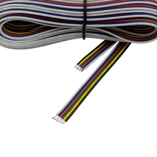 2,5 Meter loses RGBWW Kabel 6-aderig