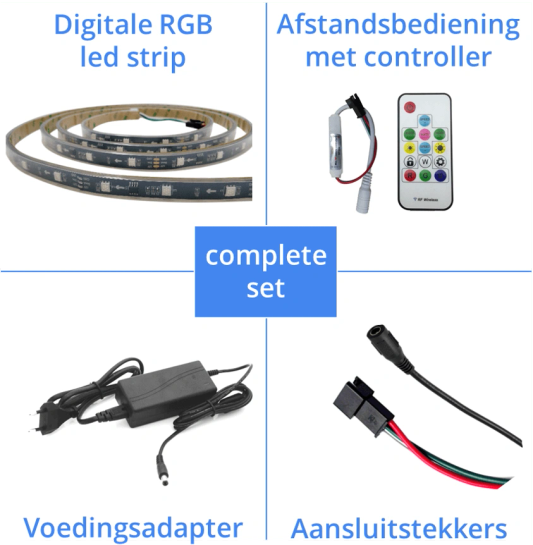 40 Meter WS2811 digitales RGB LED Streifen Set - Basic