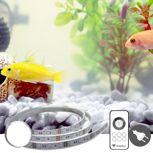 2,5 bis 5 meter Tageslichtweiß Komplettset Aquarium LED Streifen