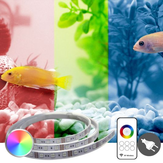 2,5 bis 5 Meter RGB komplettes Set Aquarium LED Streifen