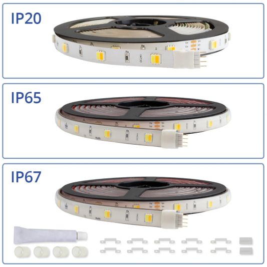 2 Meter komplettes Set Dual White LED Streifen mit Zigbee Steuerung
