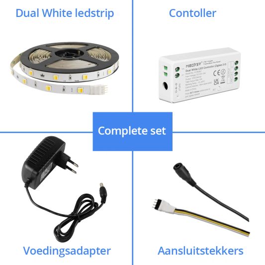 2 Meter komplettes Set Dual White LED Streifen mit Zigbee Steuerung