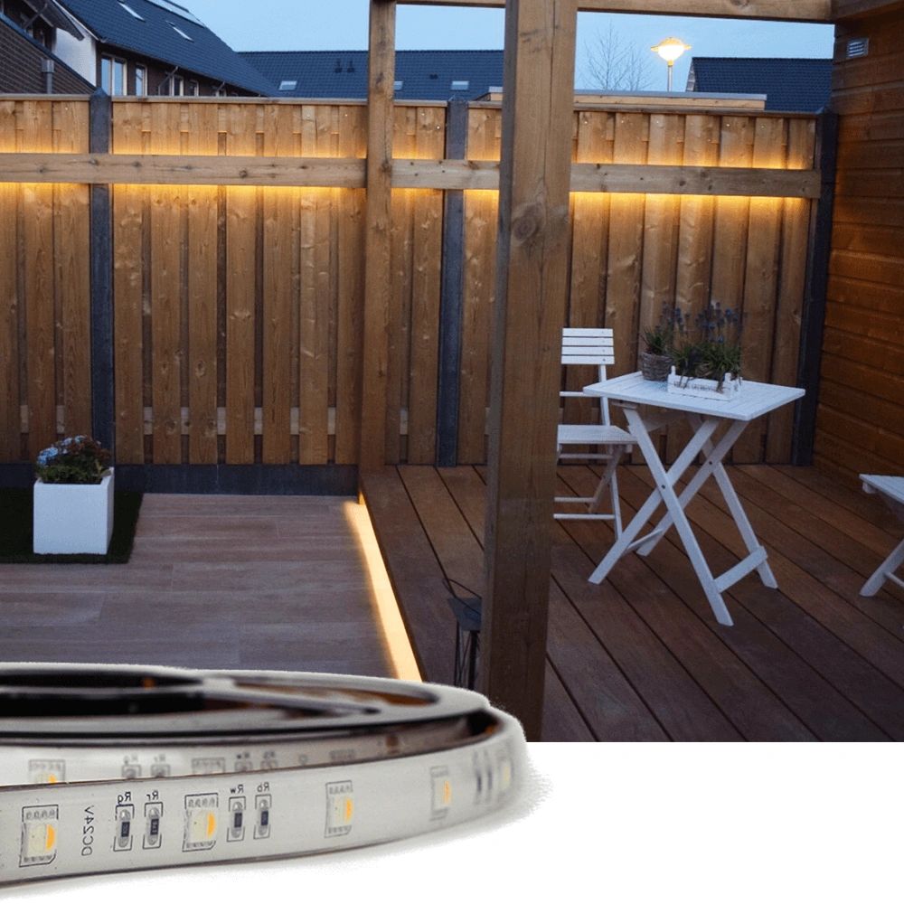 Luminea LED-Streifen Erweiterung 5 M, Warmweiß, IP44 – Selbstklebend, Kürzbar, Dimmbar