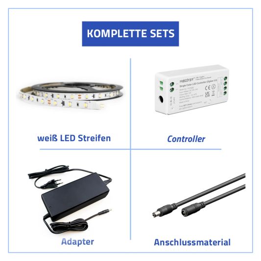 21 Meter komplette Set Dual White LED -Streifen mit Zigbee -Steuerung
