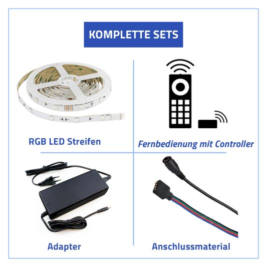 22 Meter RGB LED Streifen komplettes Set - 660 Led's