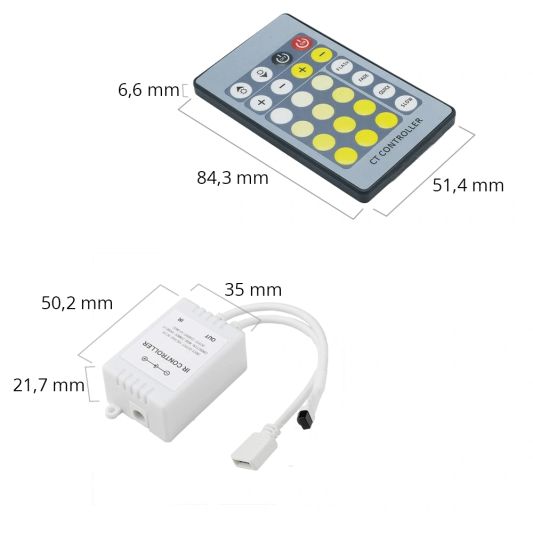 24 Tasten Dual White Fernbedienung IR