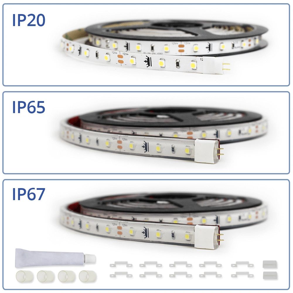 LED Streifen Kaltweiß, 4 Meter Set – 120 LED/m, IP65, 12V, Inkl. 72W Netzteil, Selbstklebend