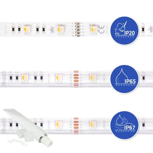 3 Meter komplettes Set RGBW LED Streifen mit Zigbee Steuerung