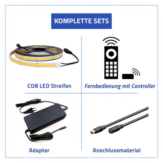 3M LED Streifen Neutralweiß | Komplettset | Prime 600 LEDs p/m