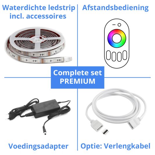 3 Meter RGB LED Streifen für Außen komplettes Set