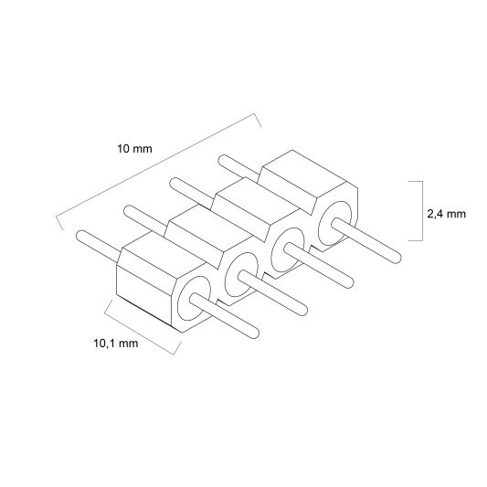 3 x Dual White Stecker Typ Mann n