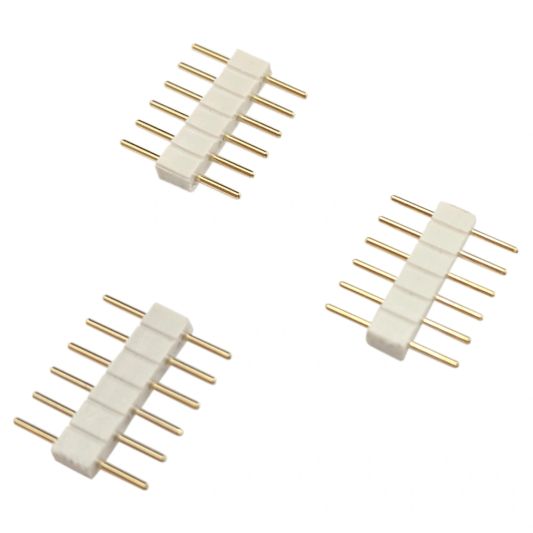 3 x RGBWW Stecker 6-Pin Typ Mann