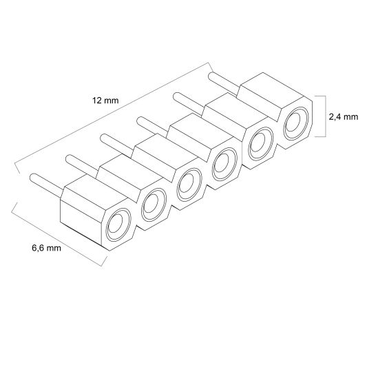 3 x RGBWW Stecker 6-Pin Typ Frau