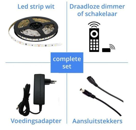 4 Meter - 240 Led's komplettes LED Streifen Set Neutralweiß