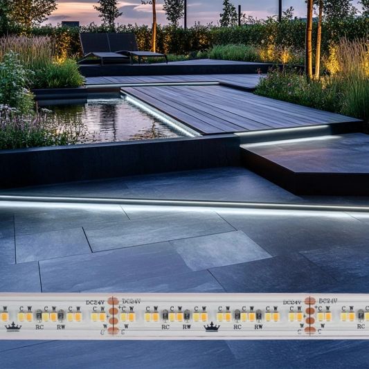 4 Meter Dual White Basic LED Streifen Einzelner Streifen für außen