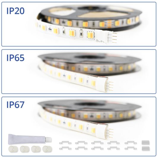 4 meter Dual White LED Streifen Premium mit 480 Led's - einzelne streifen