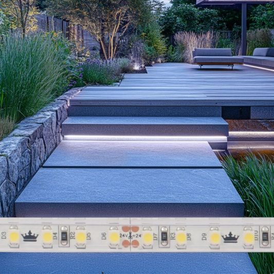 4 Meter LED Streifen Kaltweiß Premium Einzelner Streifen für außen