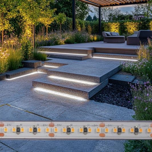 8 Meter hellweißer LED Streifen für den Außenbereich loser Streifen