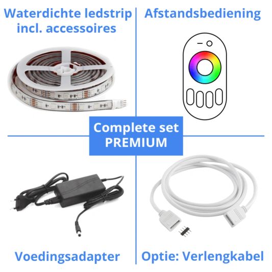 4 Meter RGB LED Streifen für Außen komplettes Set